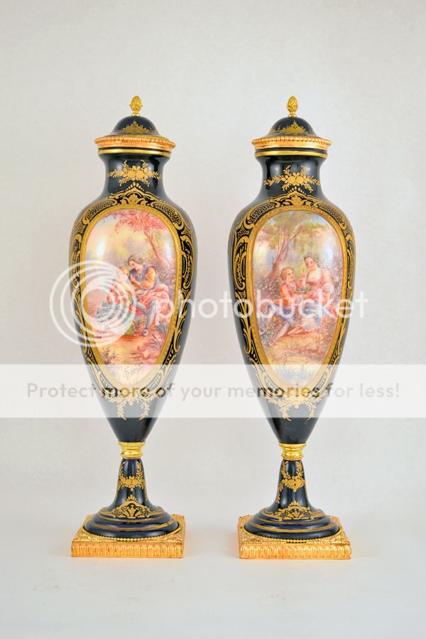 Paire de Vases en porcelaine bronze chandelier clock pendule sevres eBay