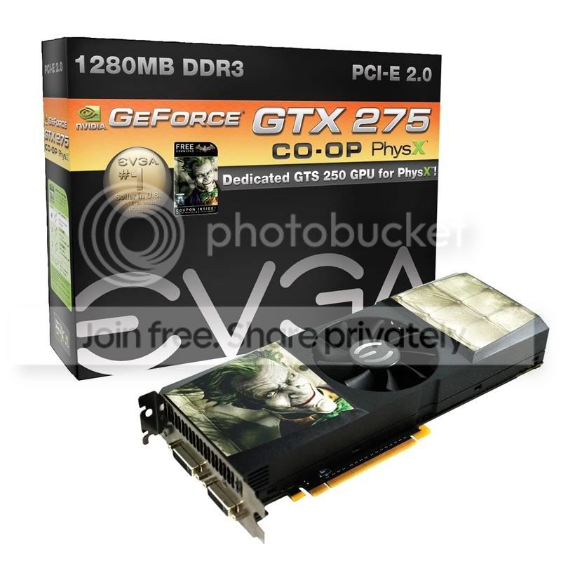EVGA GeForce GTX 275 CO-OP PhysX Edition