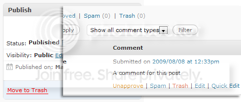 wordpress lixeira